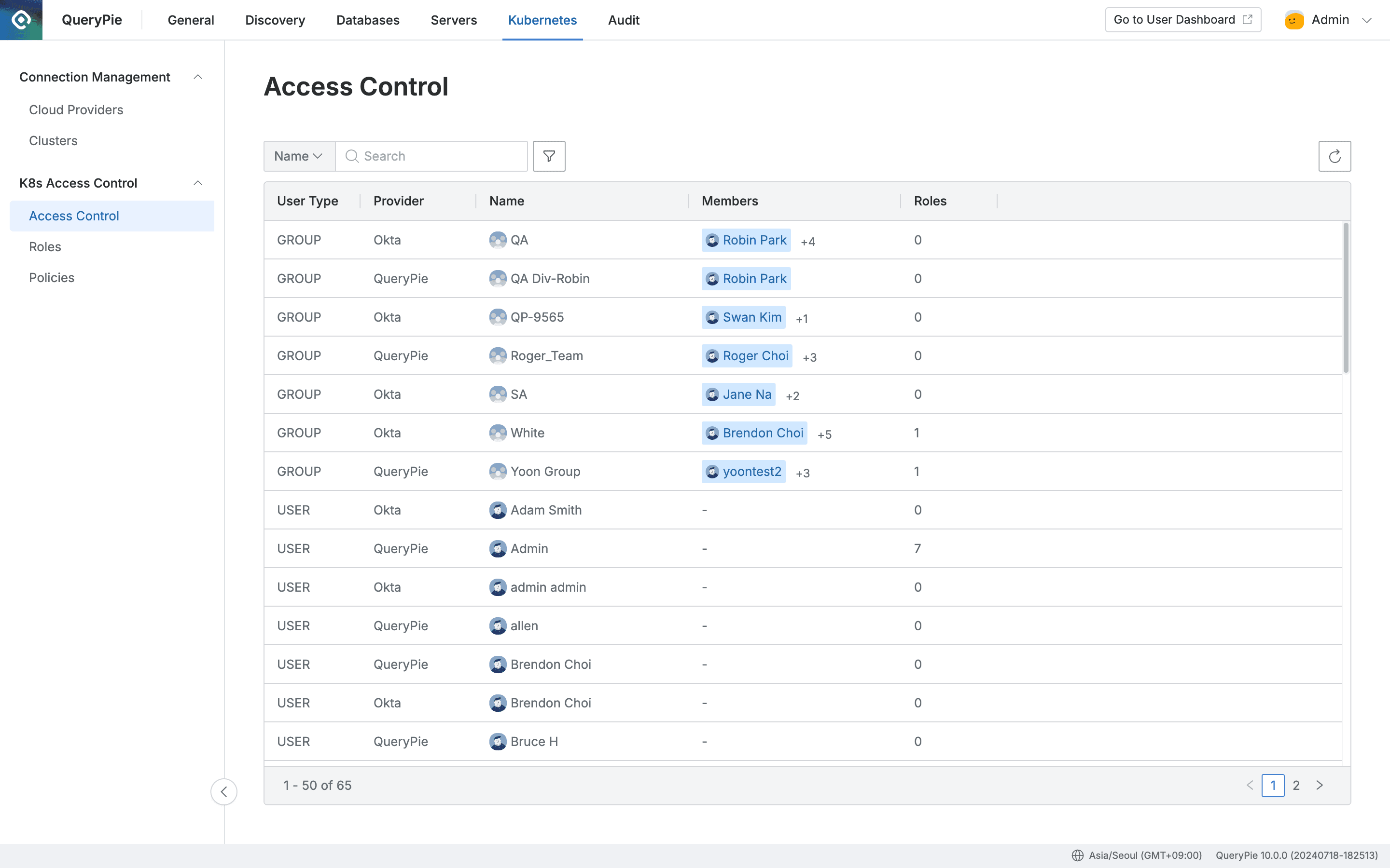 Administrator > Kubernetes > K8s Access Control > Access Control