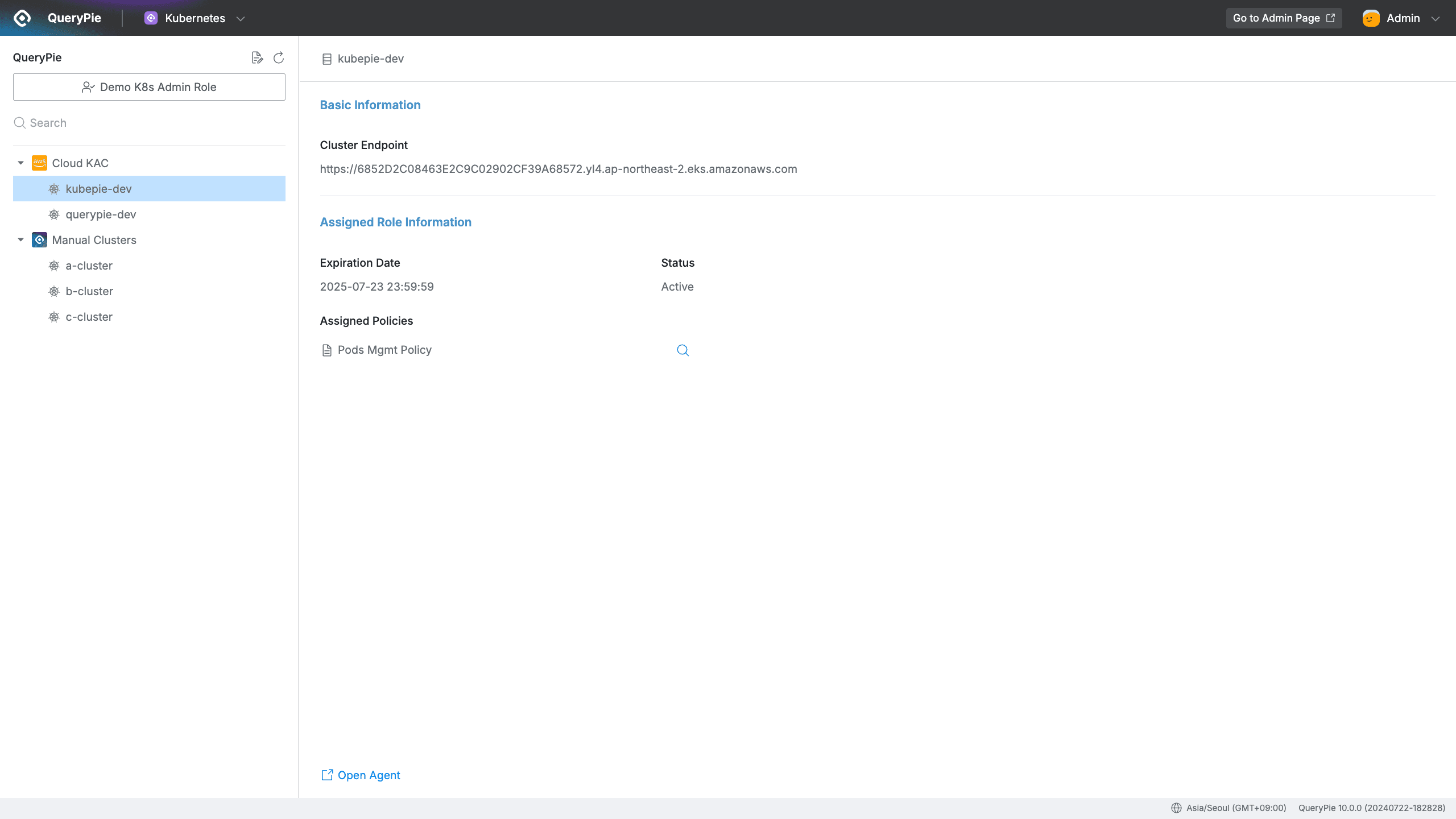 QueryPie Web > Kubernetes Access Control > Kubernetes