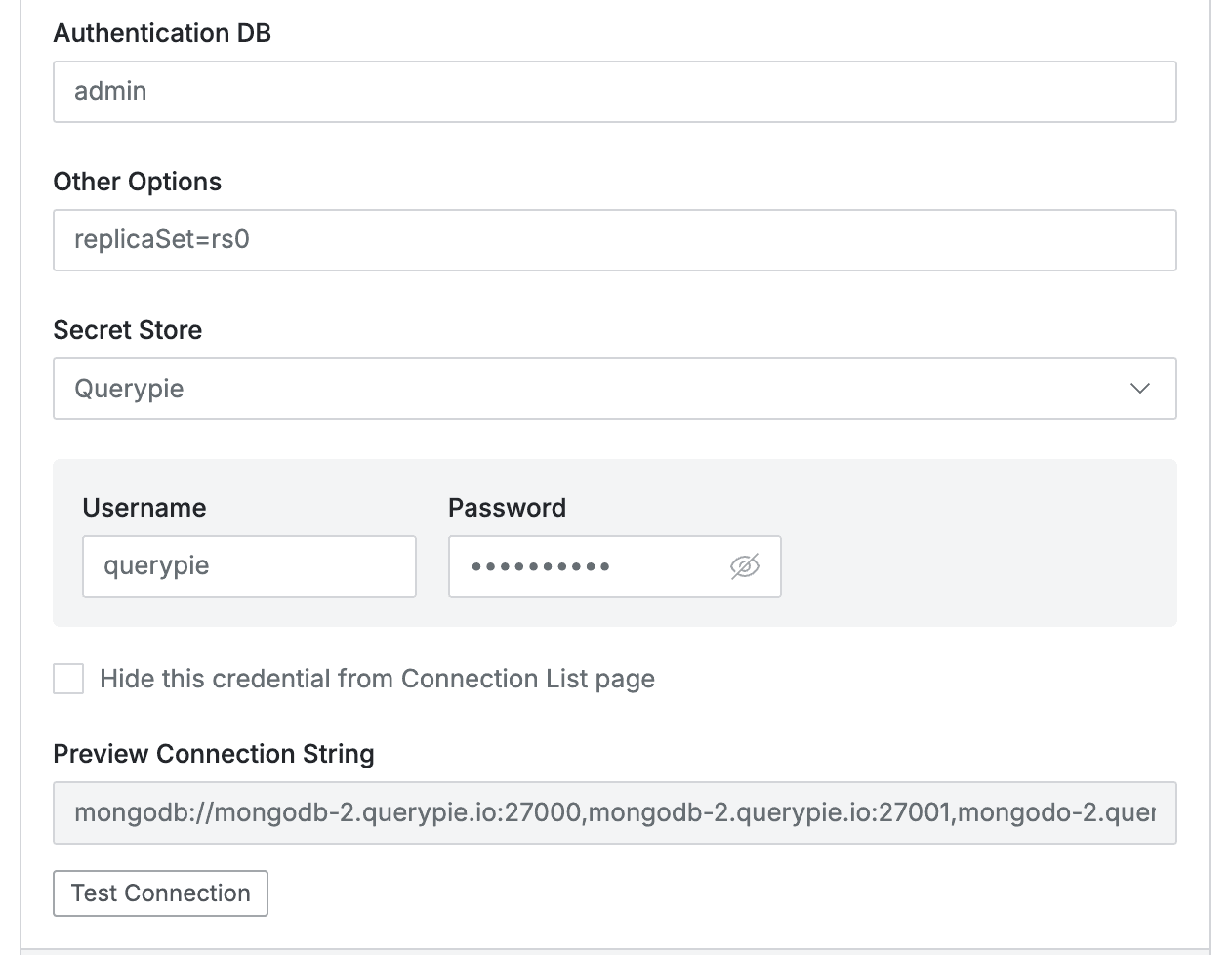 MongoDB Specific Guide - QueryPie Docs