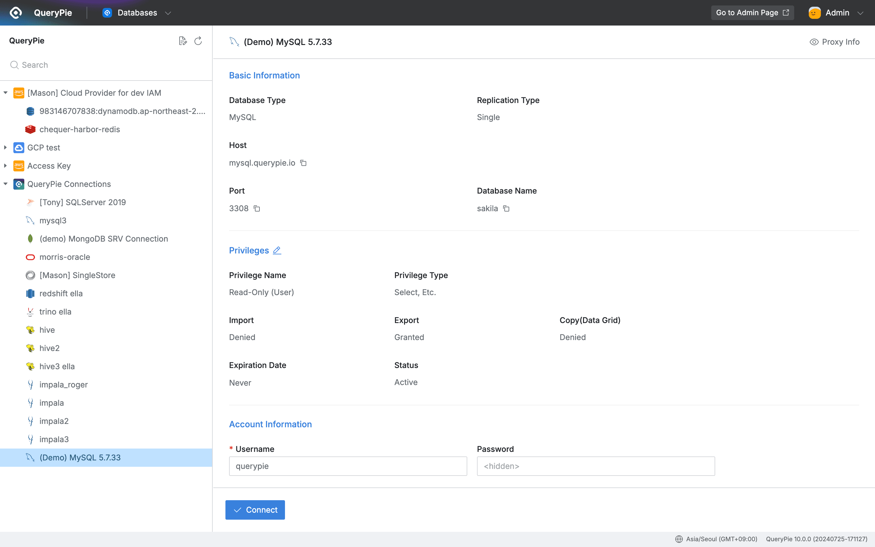 QueryPie Web > Database Access Control > Databases