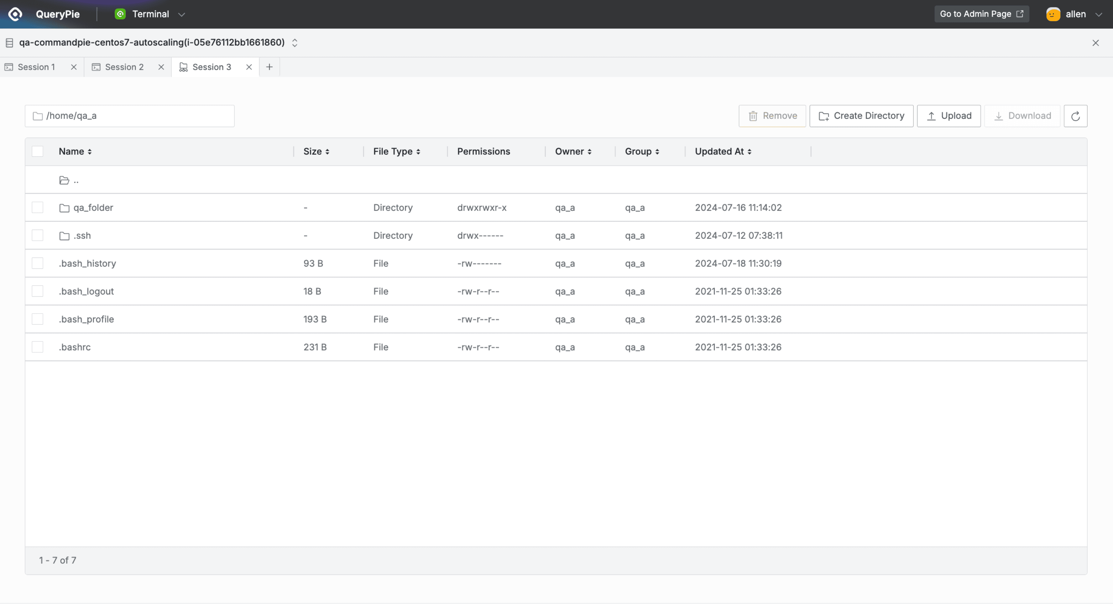 QueryPie Web > Servers > Terminal