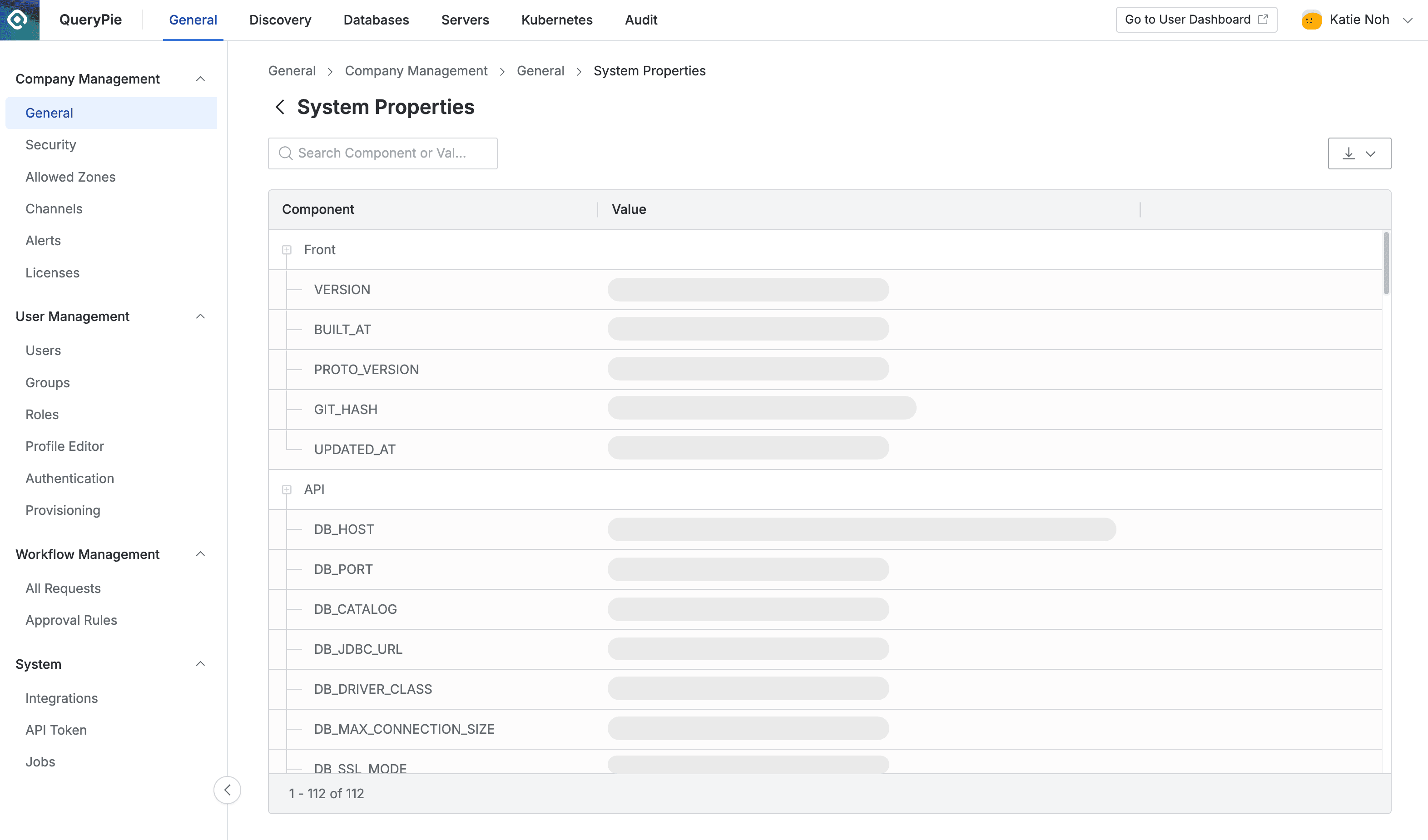 Administrator > General > Company Management > General > System Properties