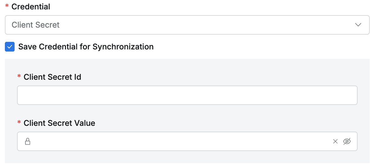 Save Credential for Synchronization