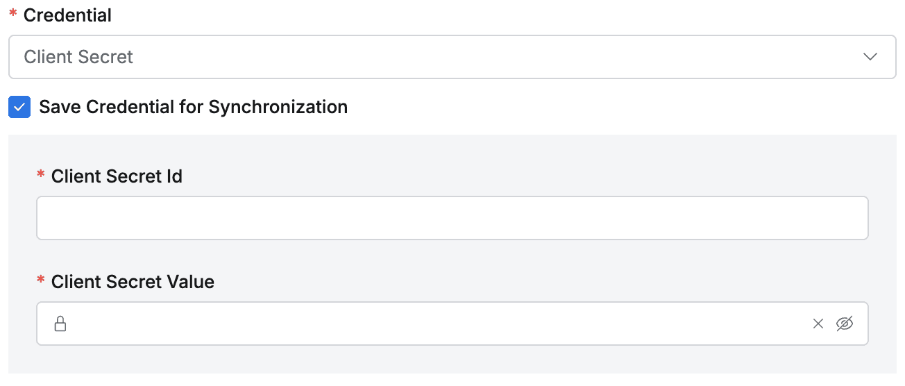 Save Credential for Synchronization