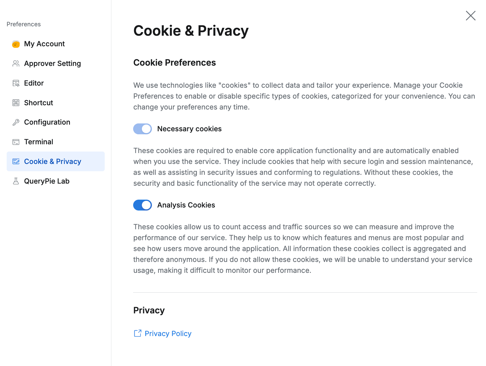 Top menu bar > Profile > Preferences > Terminal
