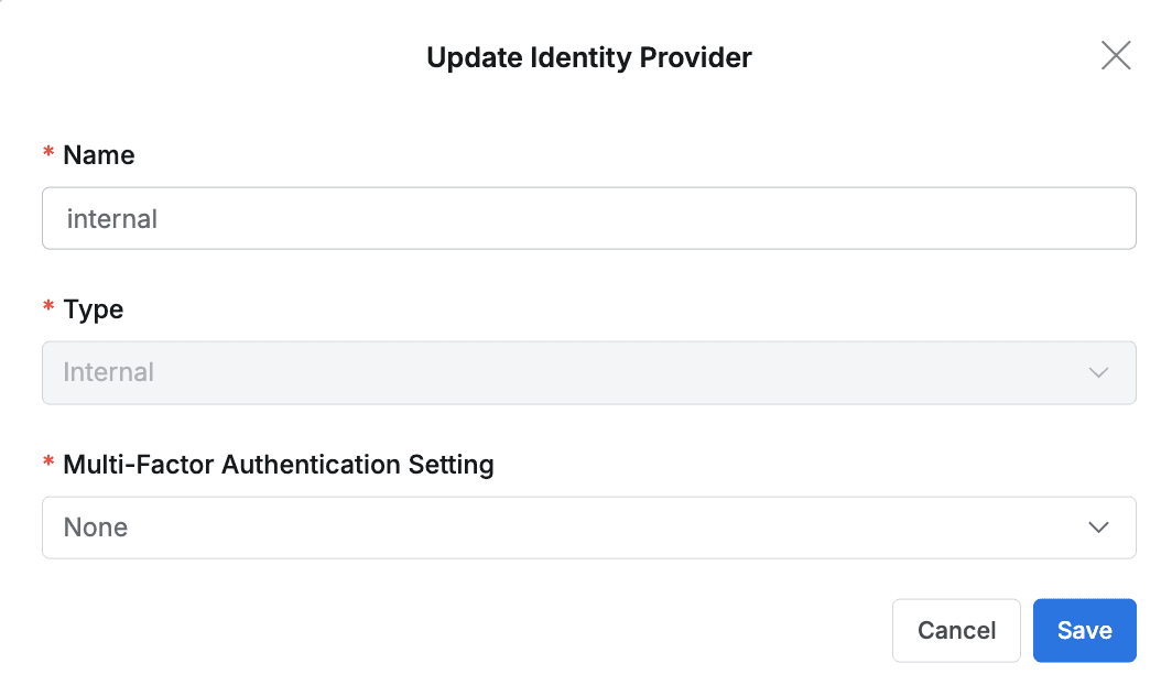 Internal database details