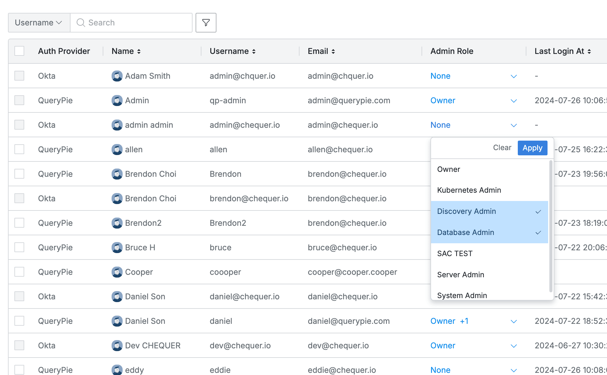 Administrator > General > User Management > Users