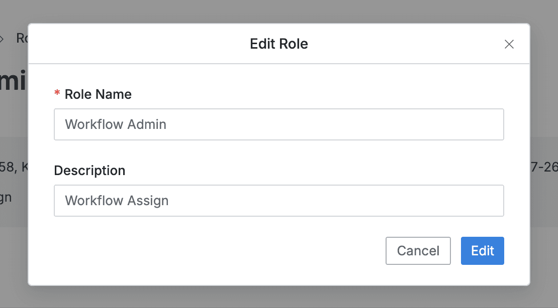Role Modification Modal