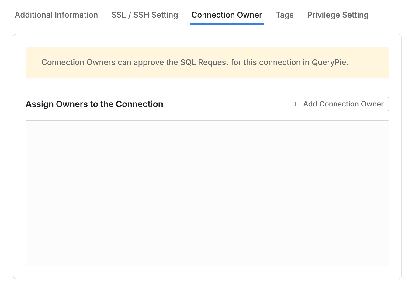 Connection Owner tab