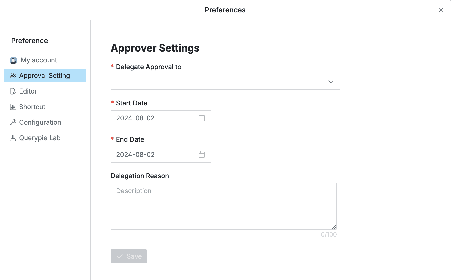 User > Click Profile in Top Menu Bar > Preferences