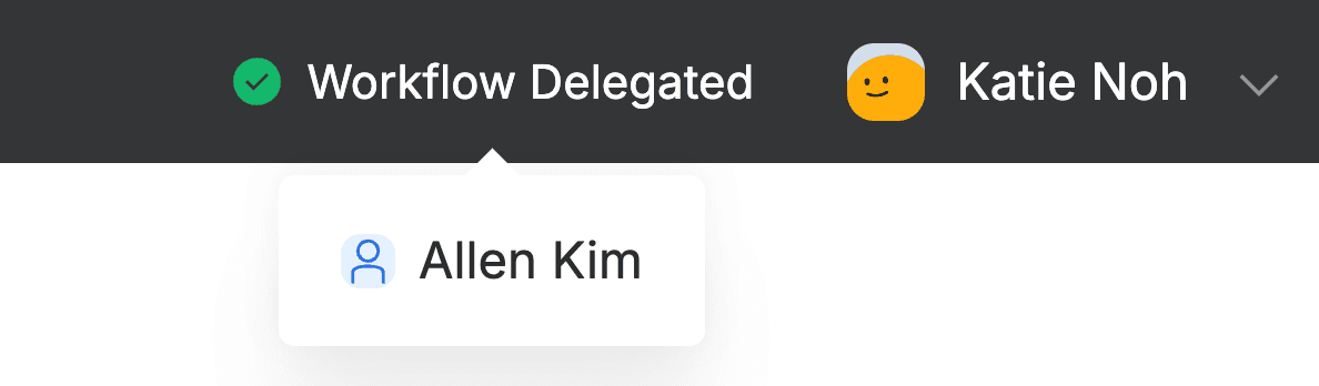 Display content based on proxy approver