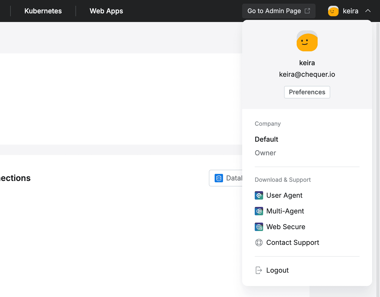 QueryPie Web > Profile Menu