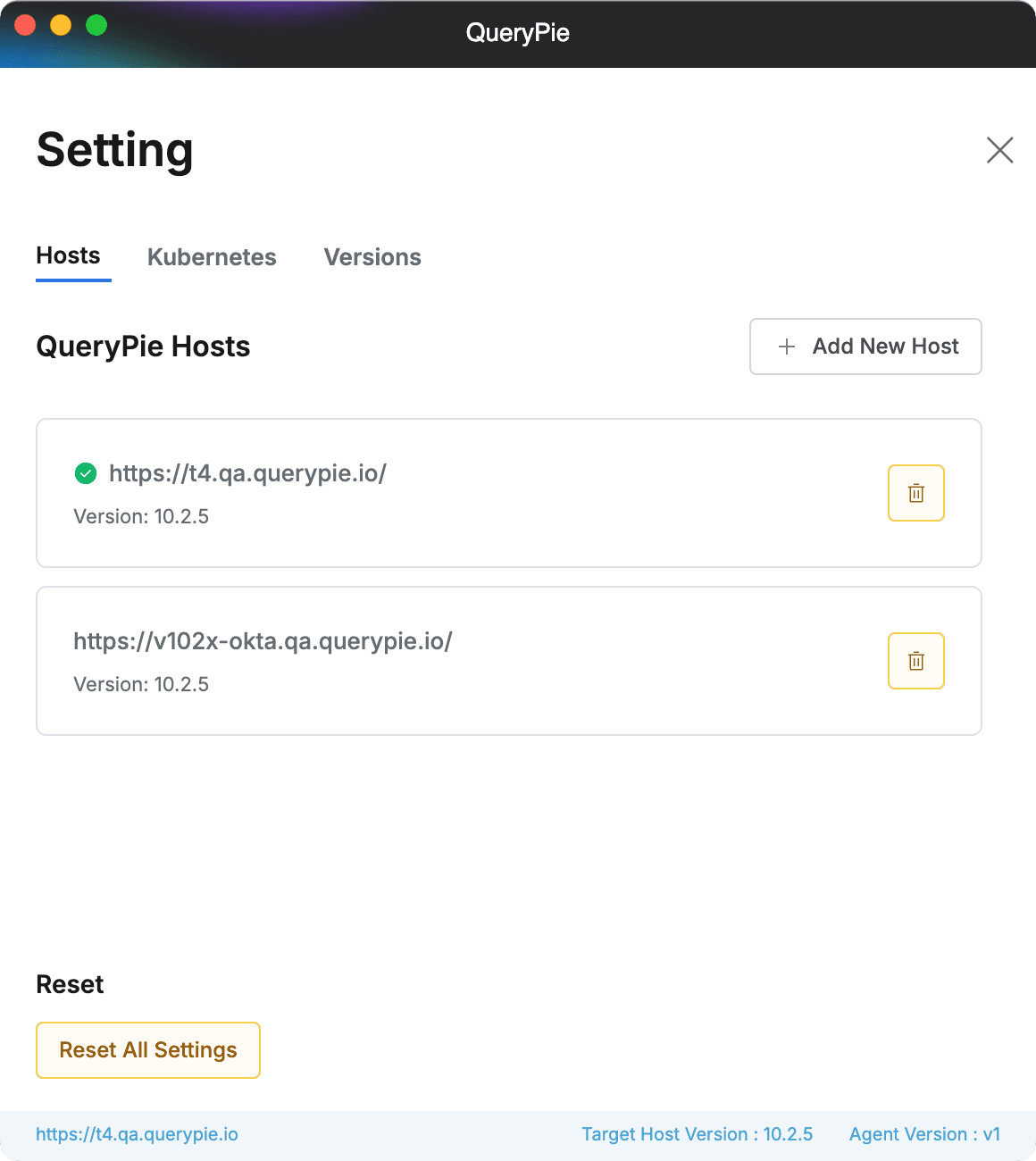 Multi-Agent > Setting > Hosts