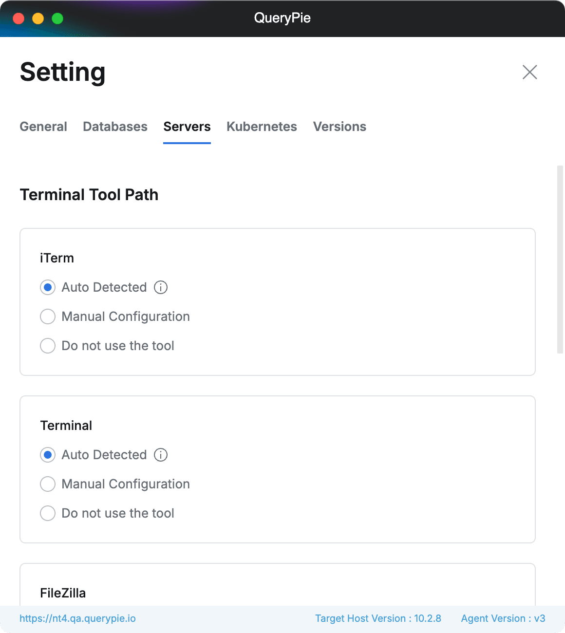 Multi-Agent > Setting > Servers