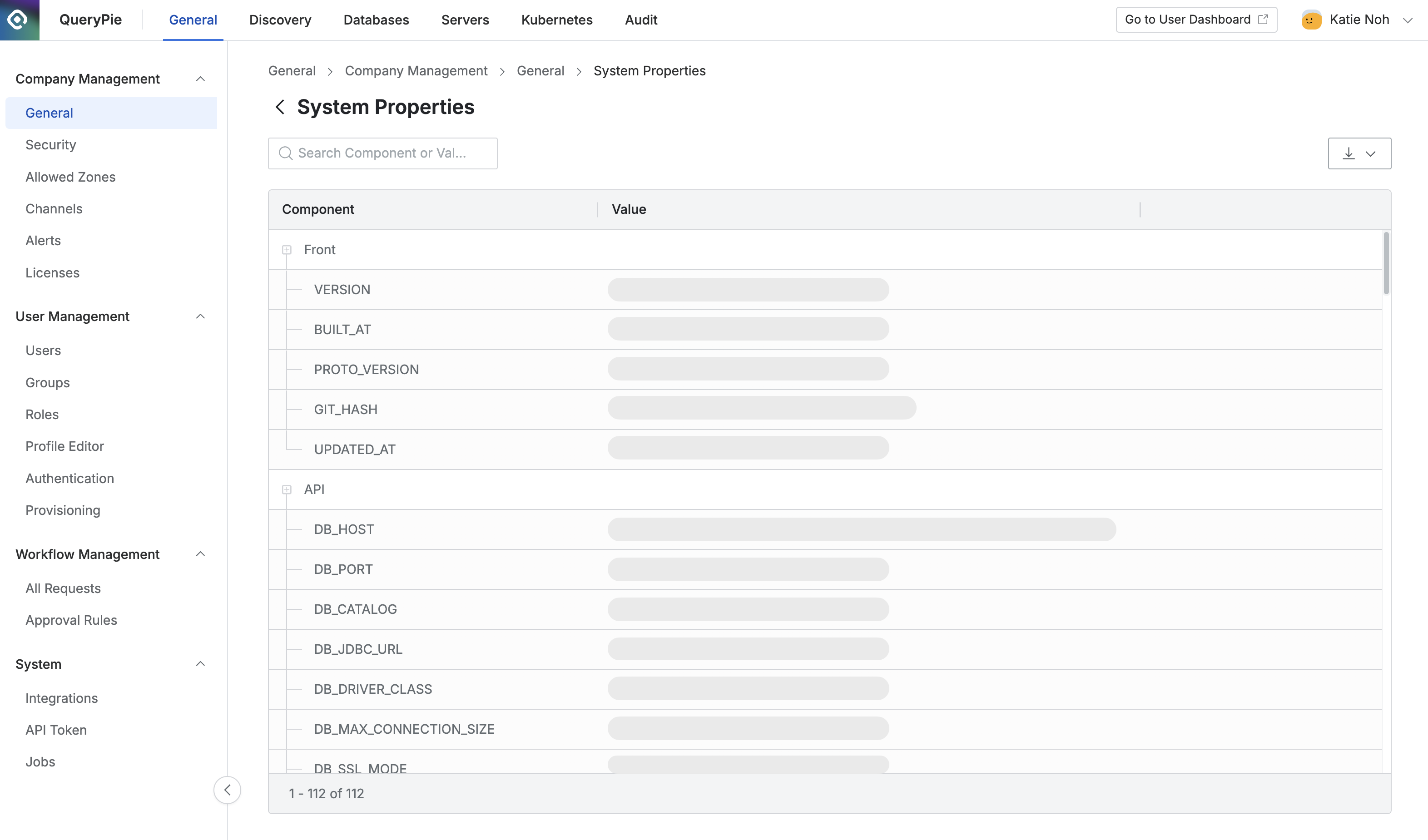Administrator > General > Company Management > General > System Properties