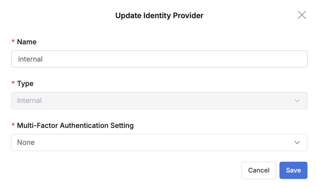 Internal database details