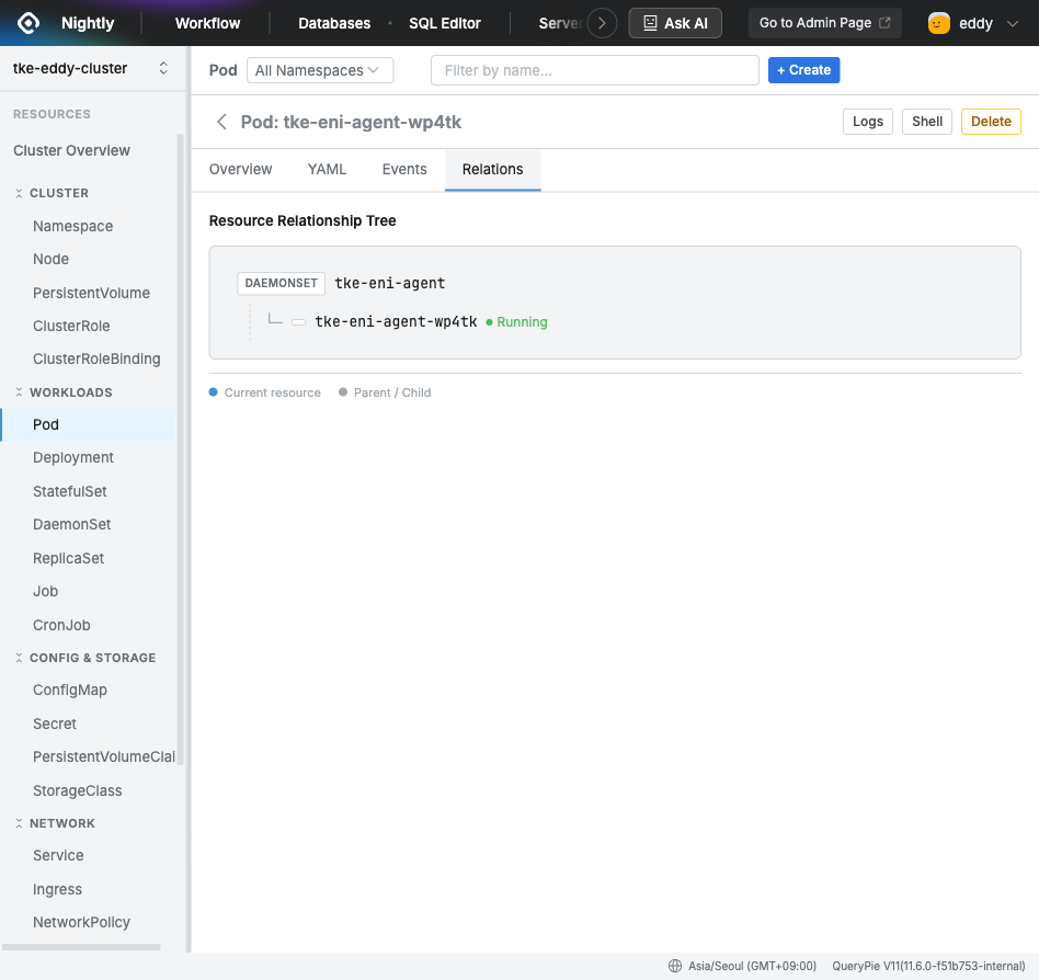 *QueryPie Web > Web Client > Resource Detail > Relations*