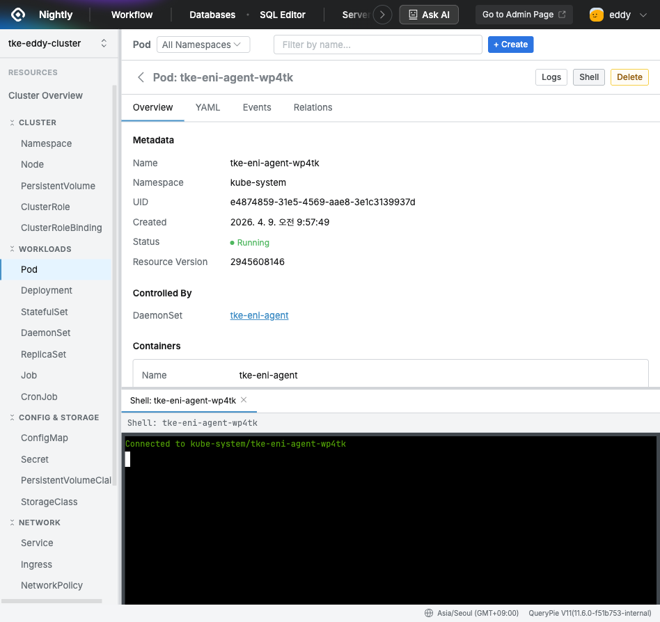 *QueryPie Web > Web Client > Shell Terminal*